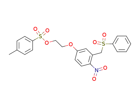 toluene-4-sulfonic acid 2-(3-benzenesulfonylmethyl-4-nitro-phenoxy)-ethyl ester