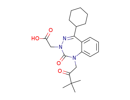 3H-1,3,4-Benzotriazepine-3-acetic acid,
5-cyclohexyl-1-(3,3-dimethyl-2-oxobutyl)-1,2-dihydro-2-oxo-