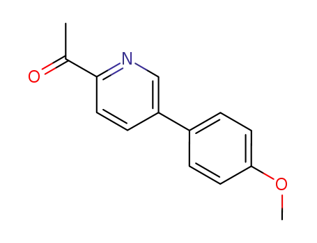Molecular Structure of 135943-41-8 (1-(5-(4-methoxyphenyl)pyridin-2-yl)ethanone)
