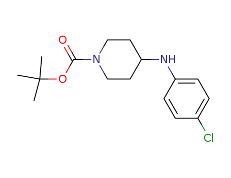 Molecular Structure of 401565-95-5 (TERT-BUTYL 4-(4-CHLOROANILINO)TETRAHYDRO-1(2H)-PYRIDINECARBOXYLATE)