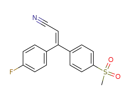 2-Propenenitrile, 3-(4-fluorophenyl)-3-[4-(methylsulfonyl)phenyl]-, (2E)-