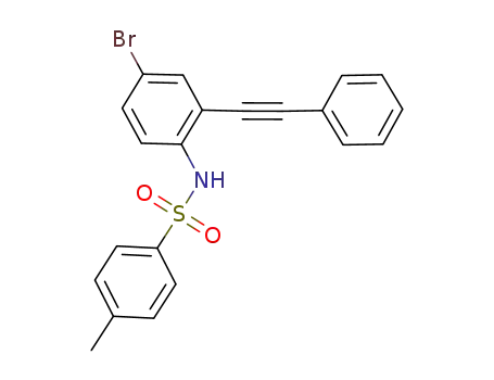 Molecular Structure of 946162-02-3 (4-methyl-N-(4-bromo-2-phenylethynyl-phenyl)-benzenesulfonamide)