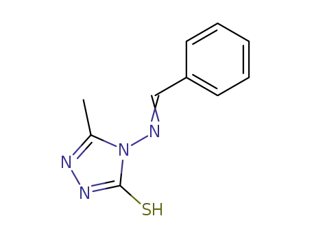 Molecular Structure of 75853-95-1 (3H-1,2,4-Triazole-3-thione,
2,4-dihydro-5-methyl-4-[(phenylmethylene)amino]-)