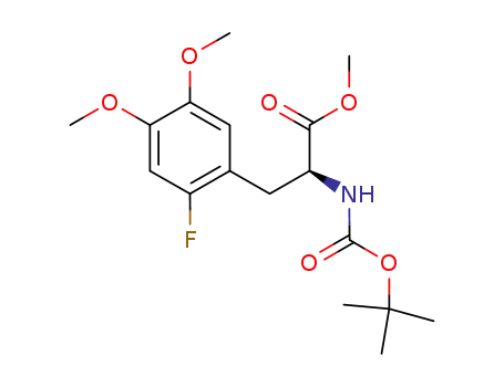Molecular Structure of 853759-49-6 (N-tert-Butoxycarbonyl-2-fluoro-5-methoxy-4-O-methyl-L-tyrosine Methyl Ester)