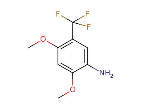 Molecular Structure of 228401-47-6 (2,4-DIMETHOXY-5-(TRIFLUOROMETHYL)ANILINE)