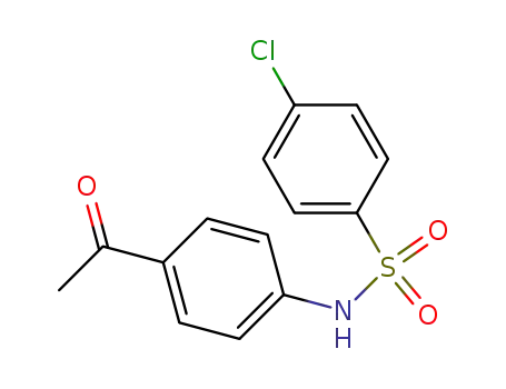 Molecular Structure of 72178-38-2 (N-(4-ACETYL-PHENYL)-4-CHLORO-BENZENESULFONAMIDE)