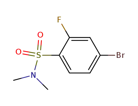 Molecular Structure of 849357-53-5 (4-bromo-2-fluoro-N,N-dimethylbenzenesulfonamide)