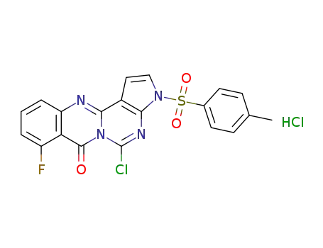 5-chloro-8-fluoro-3-[(4-methylphenyl)sulfonyl]pyrrolo[2',3':4,5]pyrimido[6,1-b]quinazolin-7(3H)-one hydrogen chloride