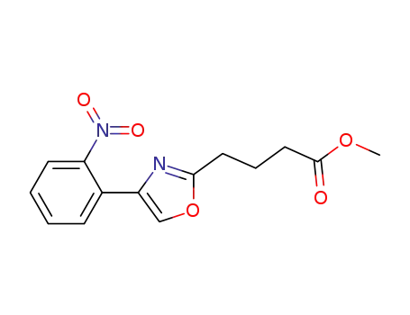 Molecular Structure of 847267-05-4 (2-Oxazolebutanoic acid, 4-(2-nitrophenyl)-, methyl ester)