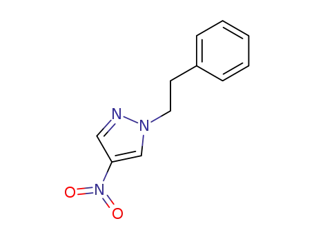 Molecular Structure of 28469-23-0 (1H-Pyrazole, 4-nitro-1-(2-phenylethyl)-)