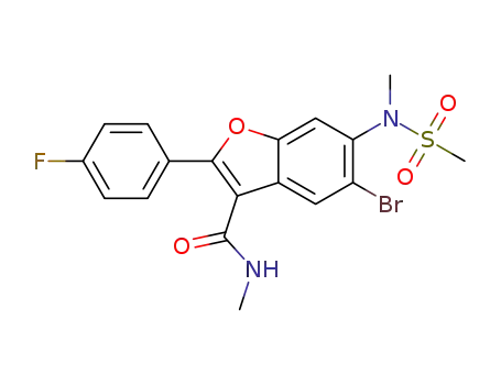 5-bromo-2-(4-fluorophenyl)-N-methyl-6-(N-methylmethylsulfonamido)benzo furan-3-carboxamide