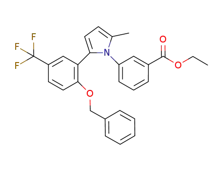 3-{2-[5-trifluoromethyl-2-(benzyloxy)phenyl]-5-methyl-pyrrol-1-yl}-benzoic acid ethyl ester