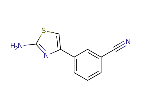 Molecular Structure of 202664-32-2 (3-(2-AMINO-THIAZOL-4-YL)-BENZONITRILE)