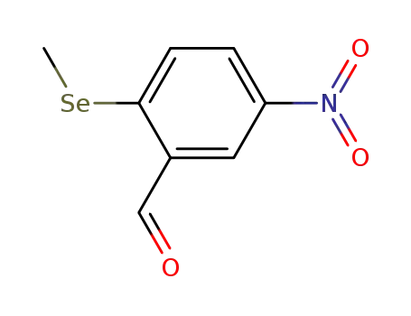 Molecular Structure of 30697-12-2 (Benzaldehyde, 2-(methylseleno)-5-nitro-)