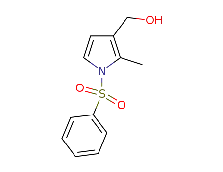 Molecular Structure of 881675-63-4 (1H-Pyrrole-3-methanol, 2-methyl-1-(phenylsulfonyl)-)