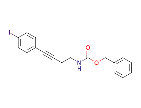 Molecular Structure of 876131-18-9 (Carbamic acid, [4-(4-iodophenyl)-3-butynyl]-, phenylmethyl ester)