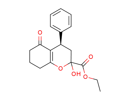 (4R)-ethyl 2-hydroxy-5-oxo-4-phenyl-3,4,5,6,7,8-hexahydro-2H-chromene-2-carboxylate