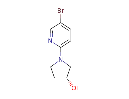 Molecular Structure of 690265-87-3 ((R)-1-(5-bromo-pyridin-2-yl)-pyrrolidin-3-ol)