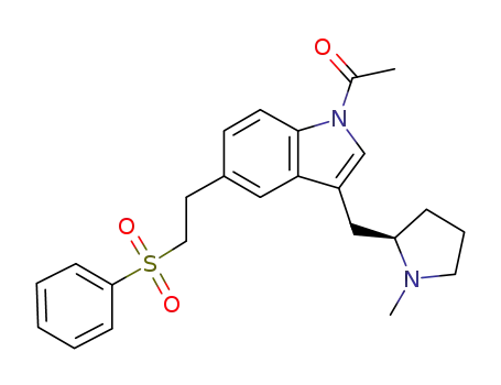 (R)-1-acetyl-5-(2-benzenesulphonylethyl)-3-(N-methylpyrrolidin-2-ylmethyl)-1H-indole