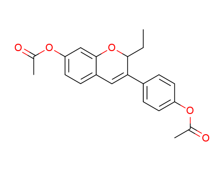 2H-1-Benzopyran-7-ol,3-[4-(acetyloxy)phenyl]-2-ethyl-, 7-acetate cas  10499-09-9