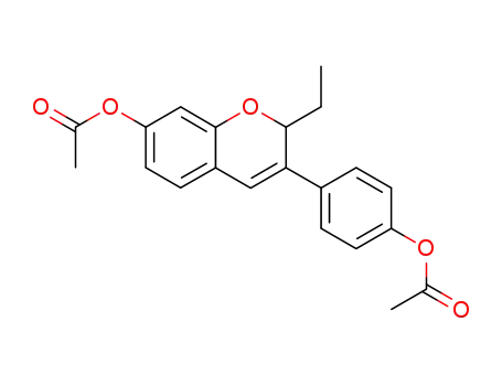 Molecular Structure of 10499-09-9 (4-[7-(acetyloxy)-2-ethyl-2H-chromen-3-yl]phenyl acetate)