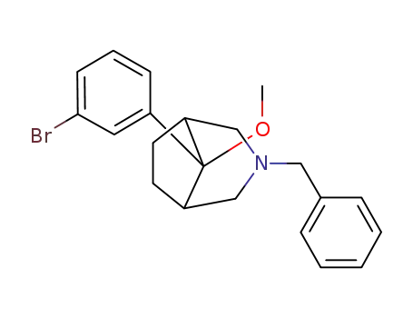 Molecular Structure of 778582-06-2 (3-benzyl-8-(3-bromo-phenyl)-8-methoxy-3-aza-bicyclo[3.2.1]octane)