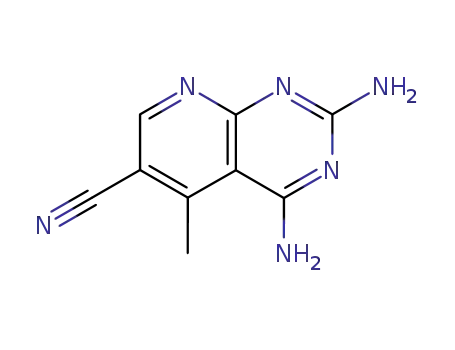 Molecular Structure of 101810-73-5 (Pyrido[2,3-d]pyrimidine-6-carbonitrile, 2,4-diamino-5-methyl-)