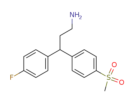 Molecular Structure of 914386-38-2 (3-(4-fluorophenyl)-3-(4-methanesulfonylphenyl)propylamine)