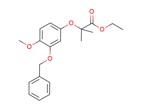 Propanoic acid, 2-[4-methoxy-3-(phenylmethoxy)phenoxy]-2-methyl-,
ethyl ester