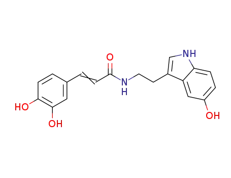Molecular Structure of 1190305-14-6 (N-caffeoyl serotonin)