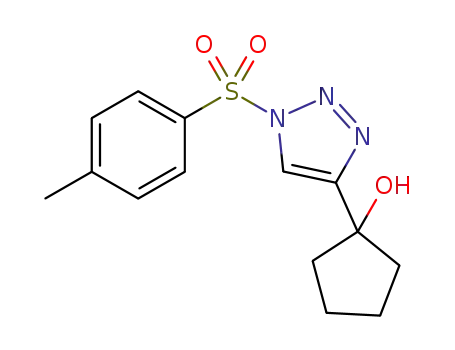 Molecular Structure of 1253966-26-5 (1-(1-(p-tosyl)-1H-1,2,3-triazol-4-yl)cyclopentan-1-ol)