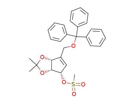(1S,2R,3R)-2,3-(isopropylidenedioxy)-4-(trityloxymethyl)-4-cyclopenten-1-yl methanesulfonate