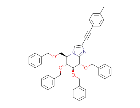 (5R,6R,7S,8S)-6,7,8-tris(benzyloxy)-5-[(benzyloxy)methyl]-2-(2-(4-methylphenyl)ethynyl)-5,6,7,8-tetrahydroimidazo[1,2-a]pyridine