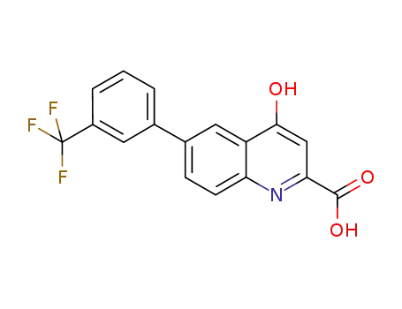 Molecular Structure of 927426-31-1 (2-Quinolinecarboxylic acid, 4-hydroxy-6-[3-(trifluoromethyl)phenyl]-)