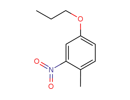 Molecular Structure of 877130-83-1 (Benzene, 1-methyl-2-nitro-4-propoxy-)