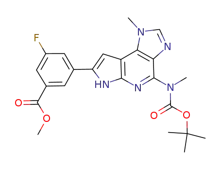 3-[1,6-dihydro-1-methyl-4-((methyl)tert-butoxycarbonylamino)imidazo[4,5-d]pyrrolo[2,3-b]pyridin-7-yl]-5-fluoro-benzoic acid methyl ester