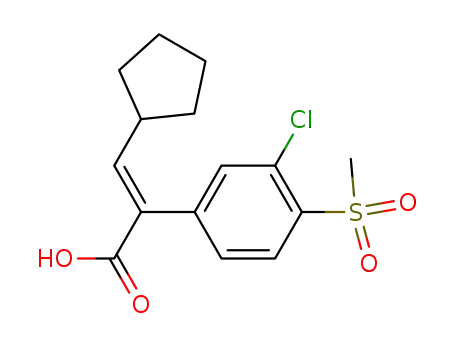 (E)-2-(3-chloro-4-methanesulfonyl-phenyl)-3-cyclopentyl-acrylic acid