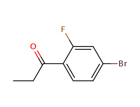 Molecular Structure of 259750-61-3 (1-(4-BROMO-2-FLUOROPHENYL)PROPAN-1-ONE)