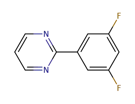 Molecular Structure of 797047-23-5 (Pyrimidine, 2-(3,5-difluorophenyl)- (9CI))