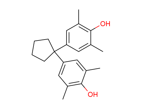 Molecular Structure of 156749-76-7 (Phenol, 4,4'-cyclopentylidenebis[2,6-dimethyl-)