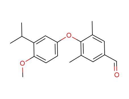 Molecular Structure of 322472-55-9 (3,5-dimethyl-4-(3'-iso-propyl-4'-methoxyphenoxy)benzaldehyde)