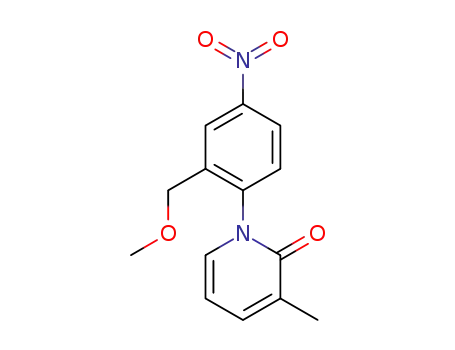 Molecular Structure of 1093655-85-6 (1-[2-(methoxy-methyl)-4-nitrophenyl]-3-methyl-pyridin-2(1H)-one)