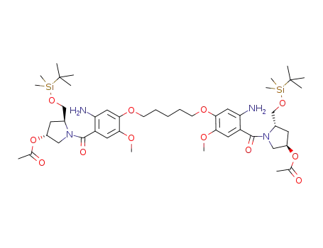 1,1'-[[(pentane-1,5-diyl)dioxy]bis[(2S,4R)-(5-methoxy-2-amino-1,4-phenylene)carbonyl]]bis[2-(tert-butyldimethylsilyloxymethyl)-4-hydroxyacetylpyrrolidine]