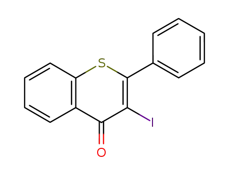 Molecular Structure of 140173-40-6 (4H-1-Benzothiopyran-4-one, 3-iodo-2-phenyl-)