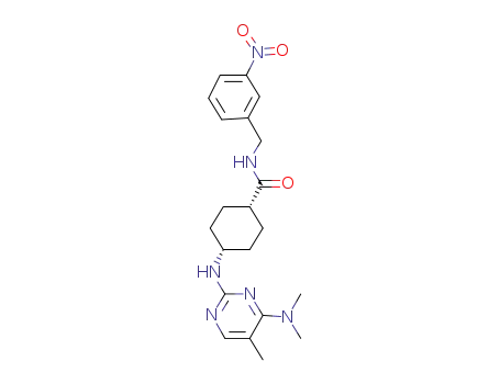 cis-4-(4-dimethylamino-5-methyl-pyrimidin-2-ylamino)-cyclohexanecarboxylic acid 3-nitro-benzylamide