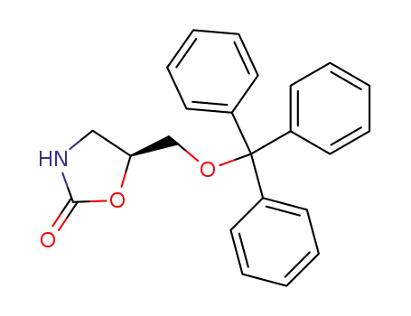 Molecular Structure of 330555-60-7 (2-Oxazolidinone, 5-[(triphenylmethoxy)methyl]-, (5S)-)