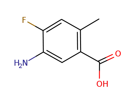 Molecular Structure of 658085-42-8 (Benzoic acid, 5-amino-4-fluoro-2-methyl-)
