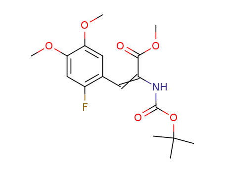 Molecular Structure of 853759-47-4 (2-[(tert-Butoxycarbonyl)amino]-3-(2-fluoro-4,5-dimethoxyphenyl)-2-propanoic Acid Methyl Ester)