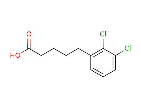 Molecular Structure of 847948-70-3 (5-(2,3-Dichloro-phenyl)-pentanoic acid)