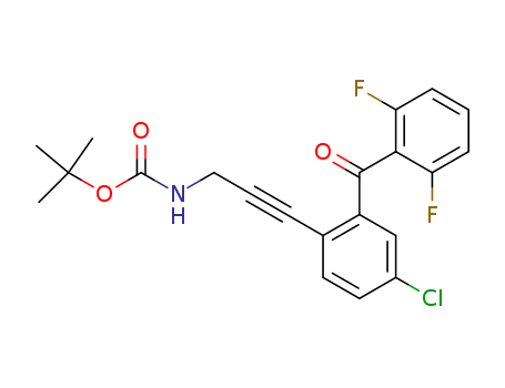 Carbamic acid,[3-[4-chloro-2-(2,6-difluorobenzoyl)phenyl]-2-propynyl]-, 1,1-dimethylethylester (9CI) cas  869366-03-0